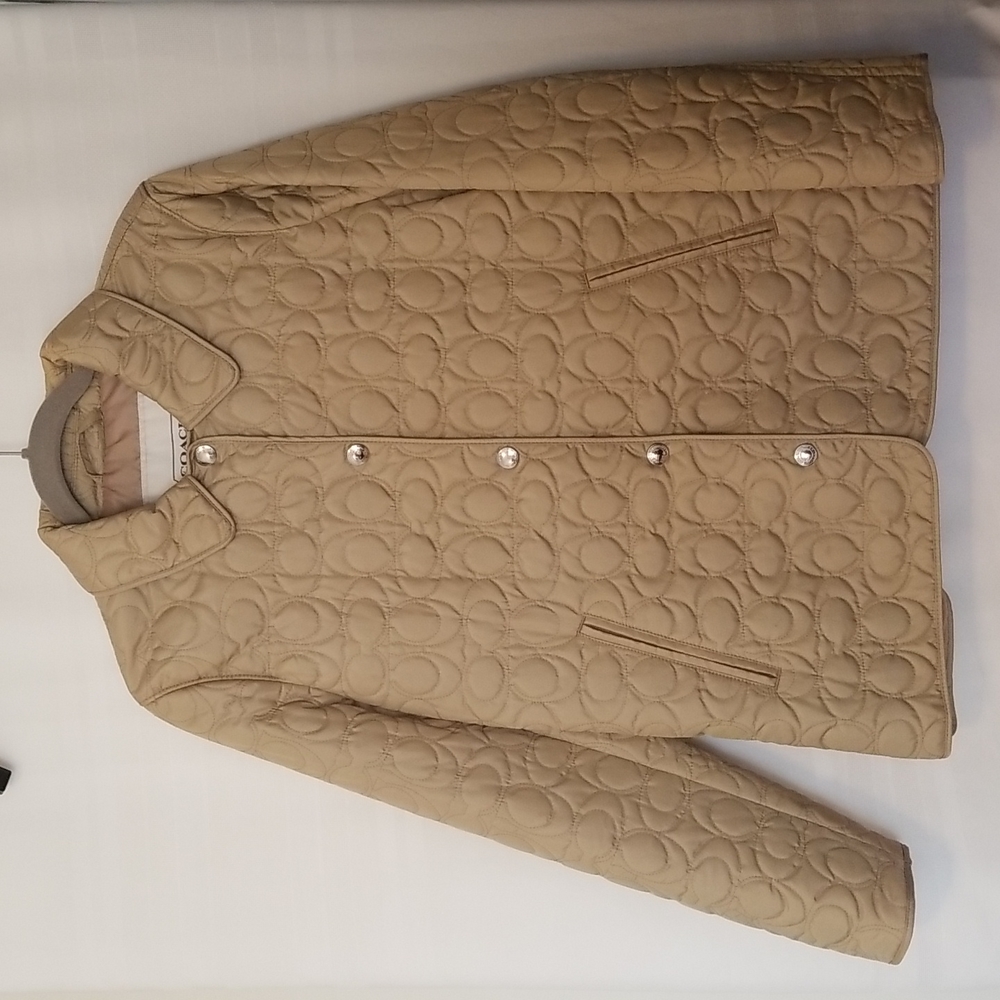 Coach  Monogram  Jacket Color: Tan Sz:S - Picture 2 of 10